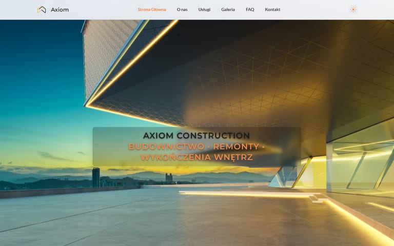 Axiom — strona firmy budowlanej
